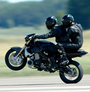 speeding motorbike